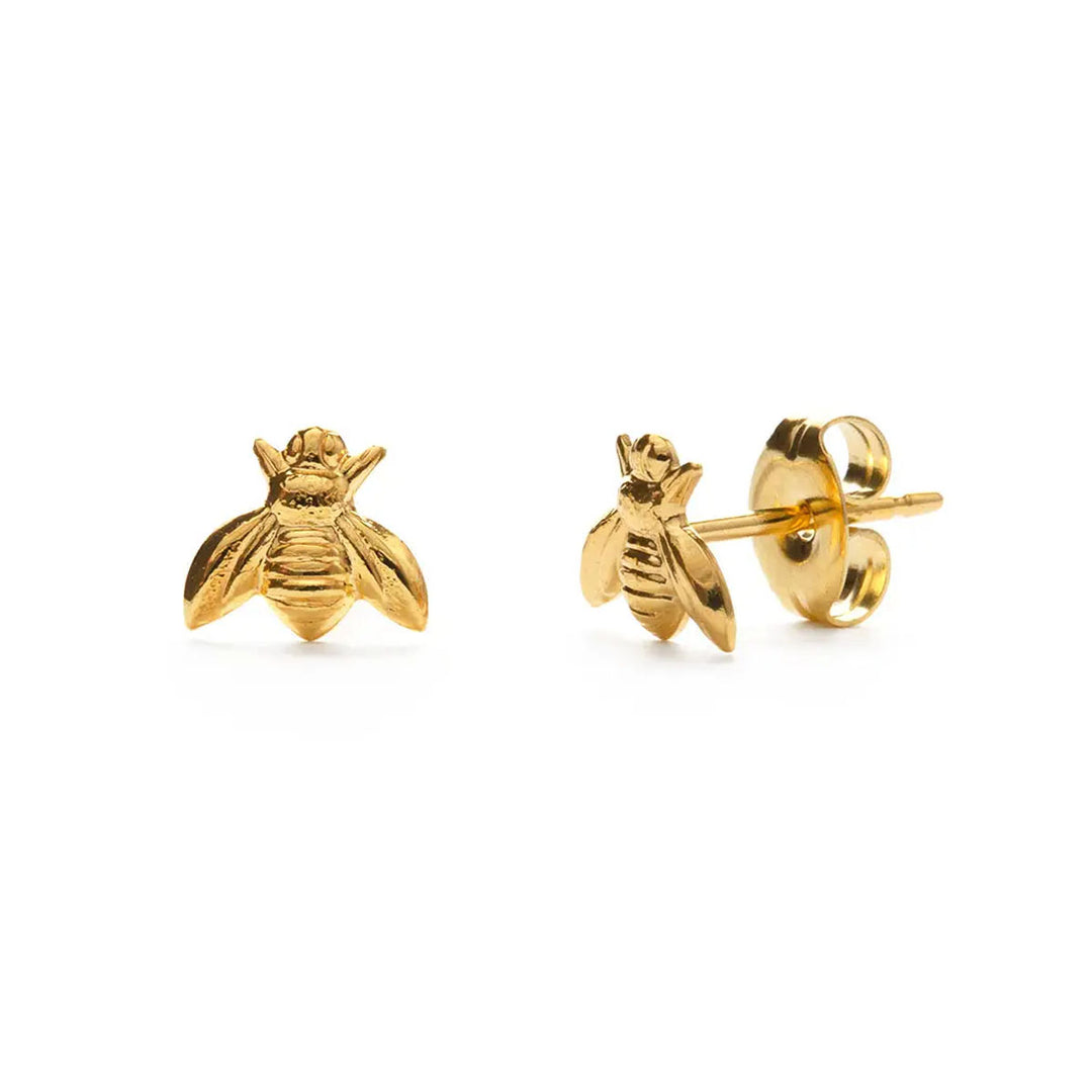 Gold Amano Studs - Tiny Bee Studs
