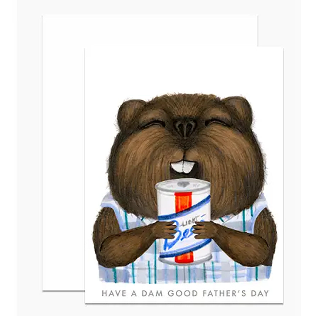 Dad Beaver Greeting Card
