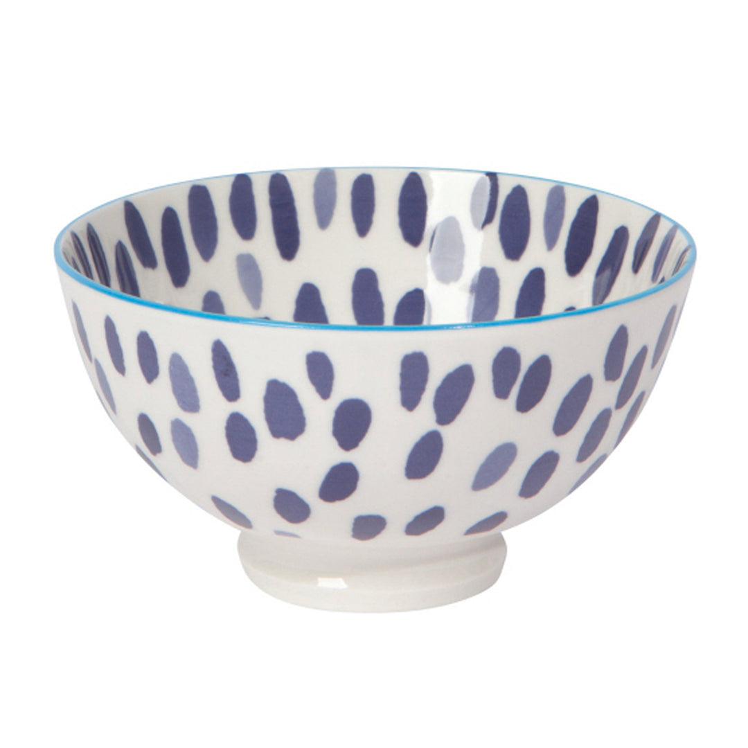 Stamped 4" Bowl - Blue Spots