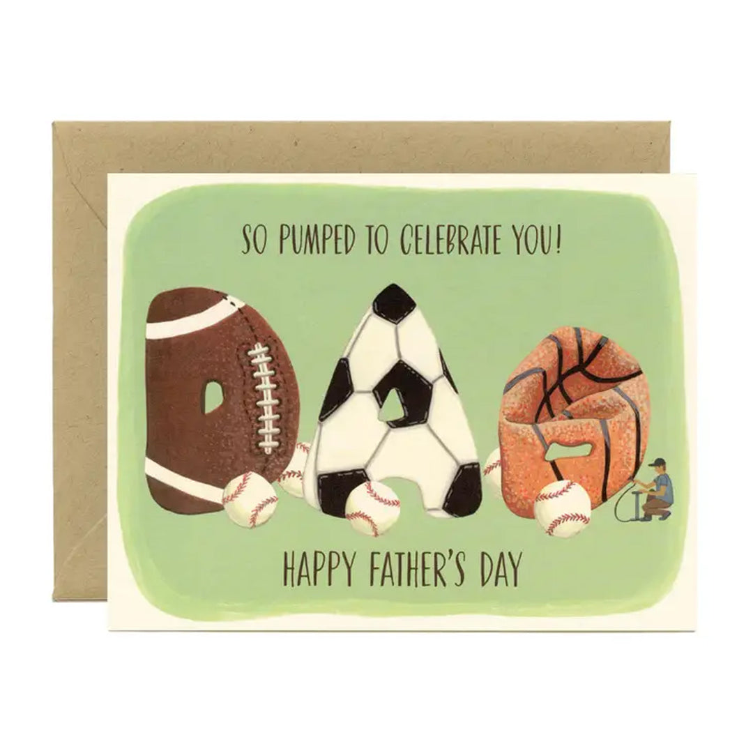 Pumped Up Dad Greeting Card