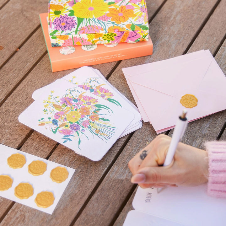 Garden Splash Note Cards w/ Matching Wax Seals