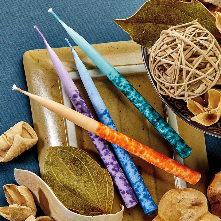 Chanukah Candles - Hand Dipped Multi