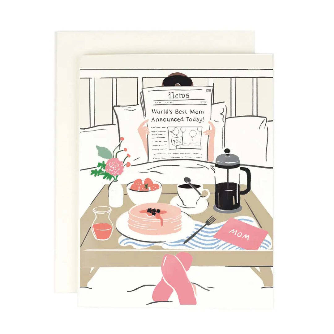 Mom Newspaper Greeting Card