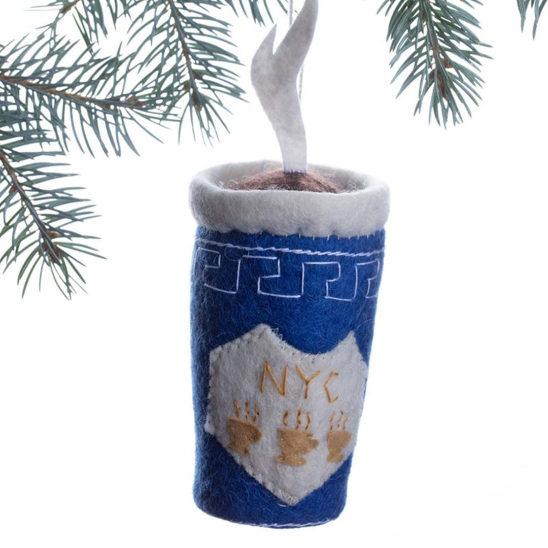 Coffee Cup Felt Ornament