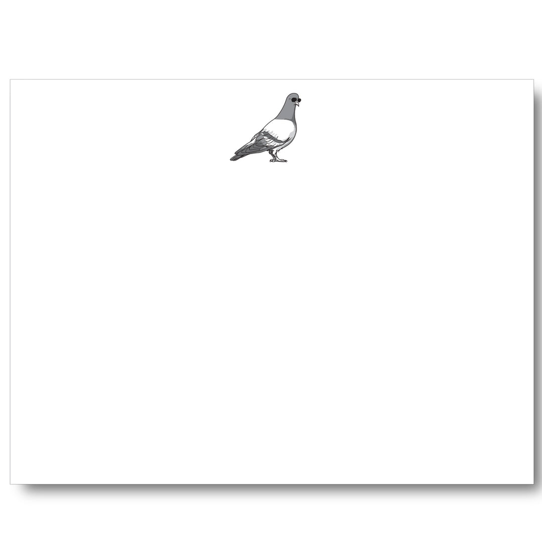 Pigeon Notecards - Set/ 10 Flat Notecards