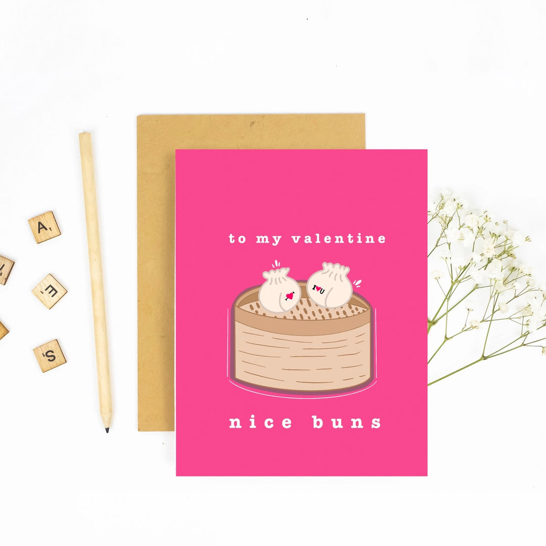 Nice Buns Valentine Greeting Card