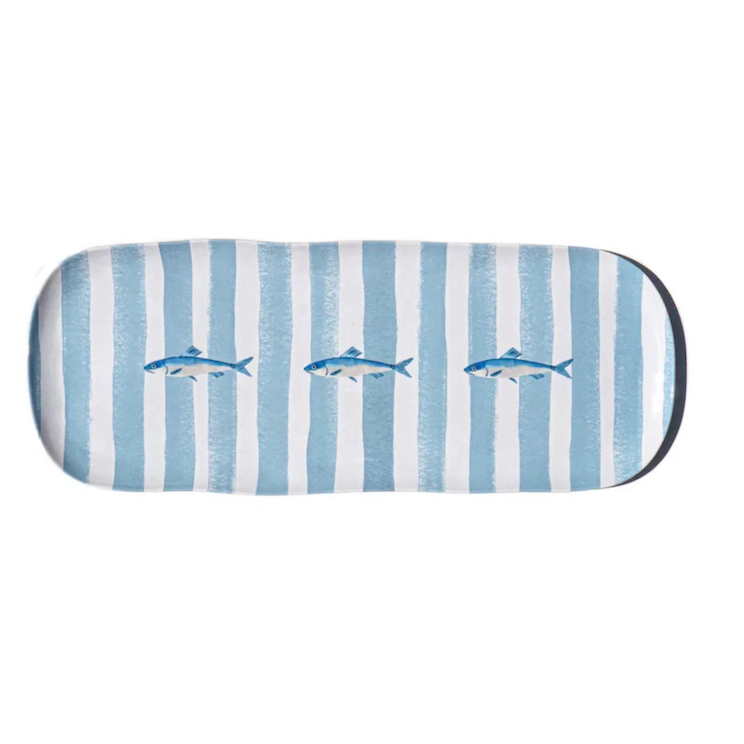 Sardinia Stripe Appetizer Platter, 17"