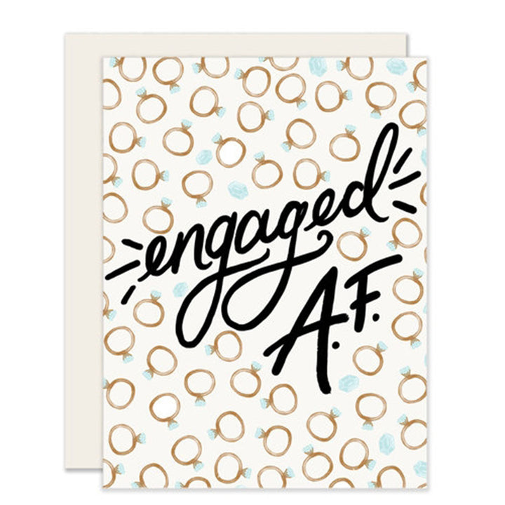 Engaged AF Greeting Card