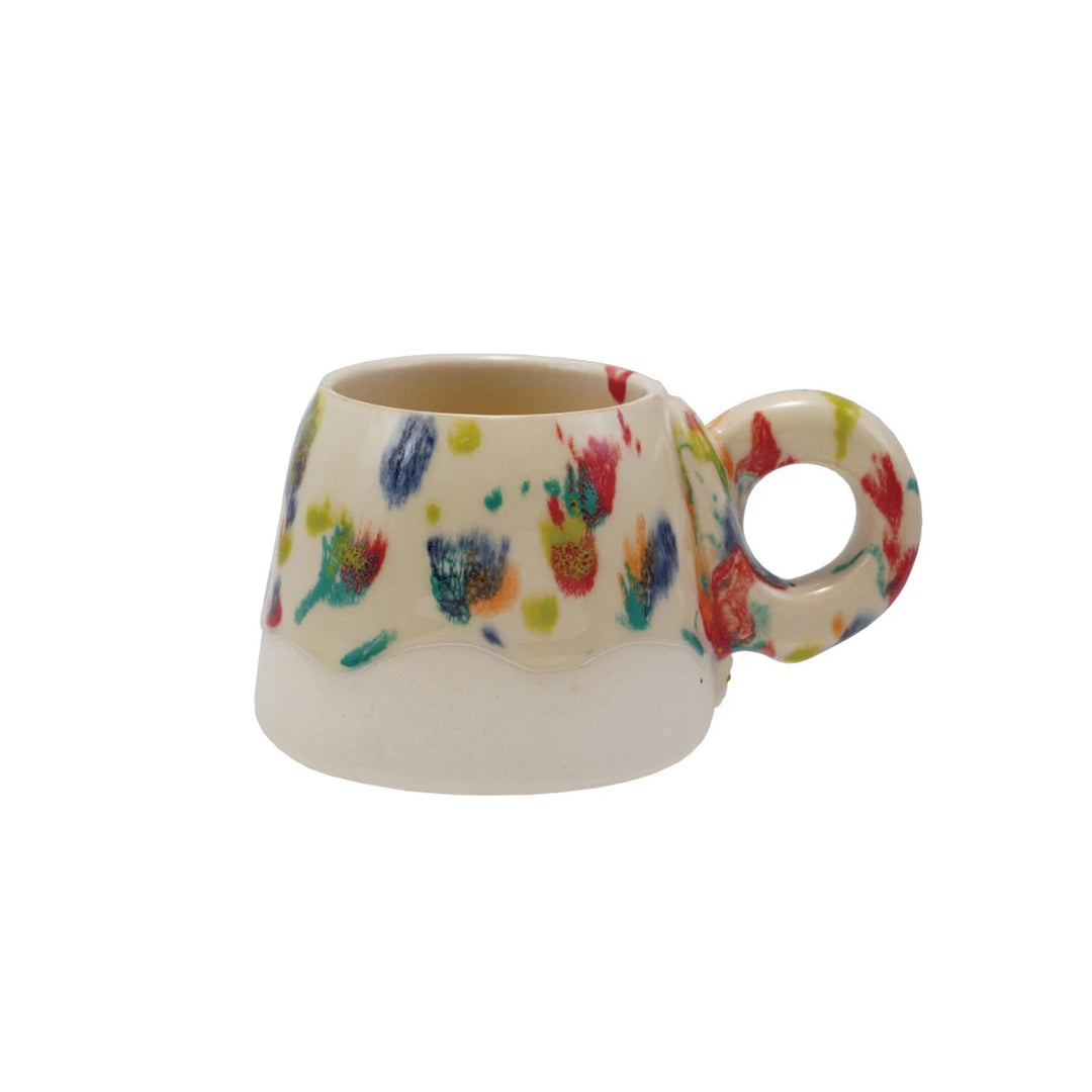 16 oz. Handmade Stoneware Mug, Rolled Speckled Finish
