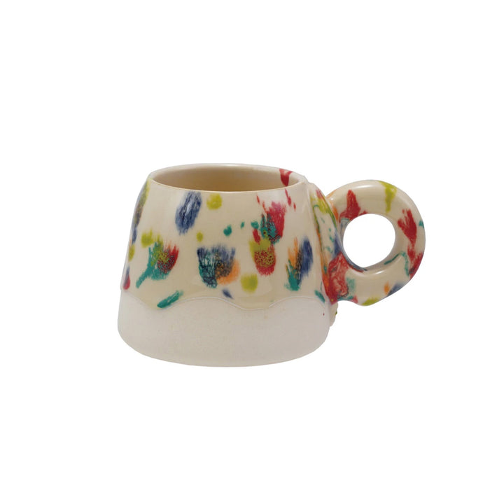 16 oz. Handmade Stoneware Mug, Rolled Speckled Finish