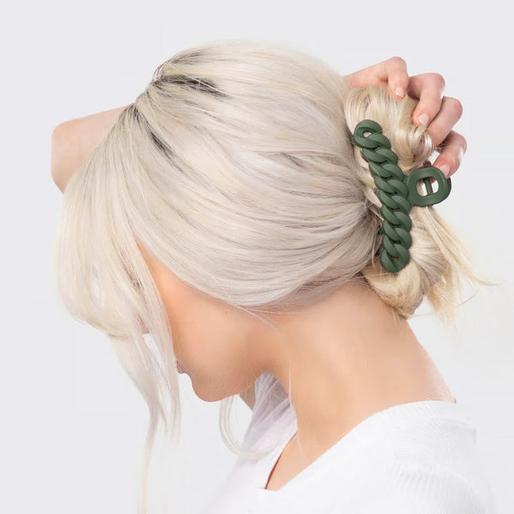 Eco-Friendly Chain Claw Clip - Black/ Moss Assorted