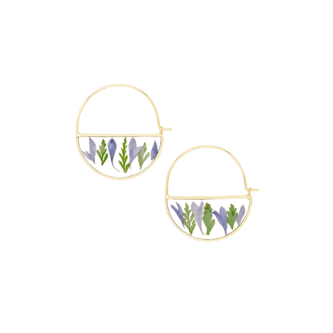 Pressed Flower Hoops