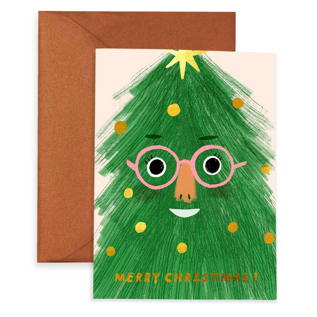 Fir Face Holiday Greeting Card - Lockwood Shop - Carolyn Suzuki Goods