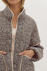 Floral Print Quilted Jacket - Ash Black - Lockwood Shop - Entro