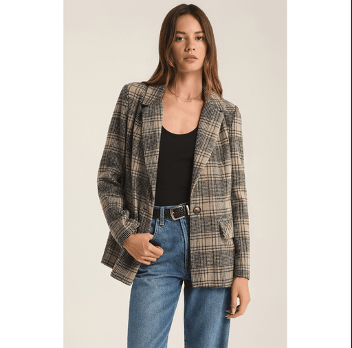 Kingston Relaxed Plaid Blazer - Earthen Grey - Lockwood Shop - Z Supply