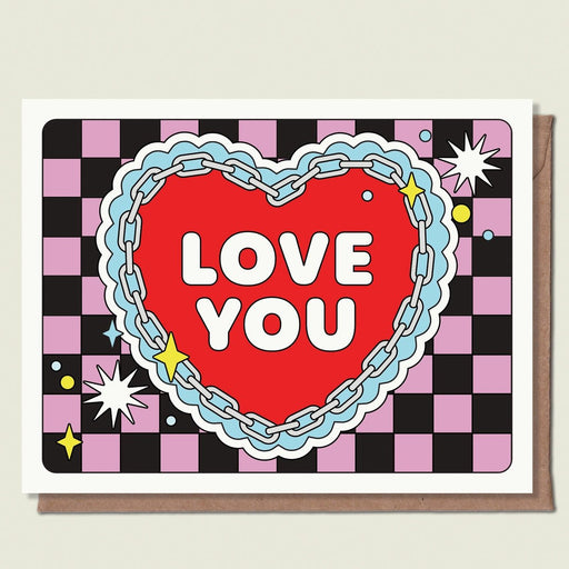 Love You Heart Greeting Card - Lockwood Shop - Épée Lapin Studio