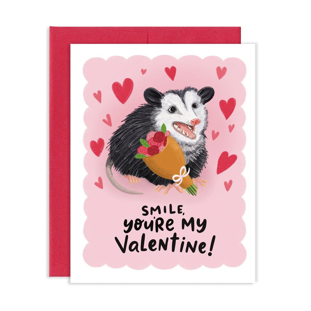 Opossum Valentine Greeting Card - Lockwood Shop - Grey Street Paper