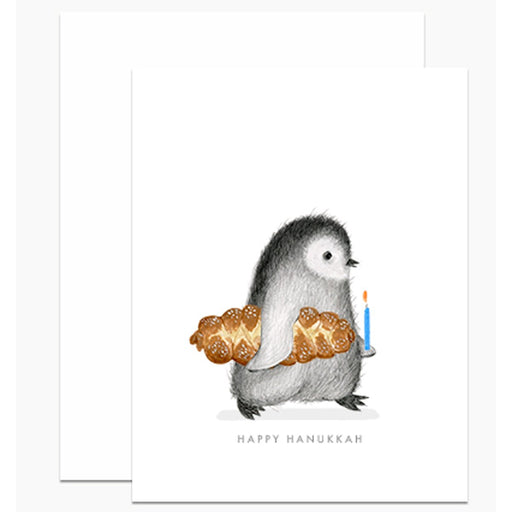 Penguin with Challah Greeting Card - Lockwood Shop - Dear Hancock