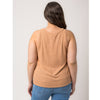 Plus Sleeveless V-Neck Button Top in Butterum - Lockwood Shop - Gilli
