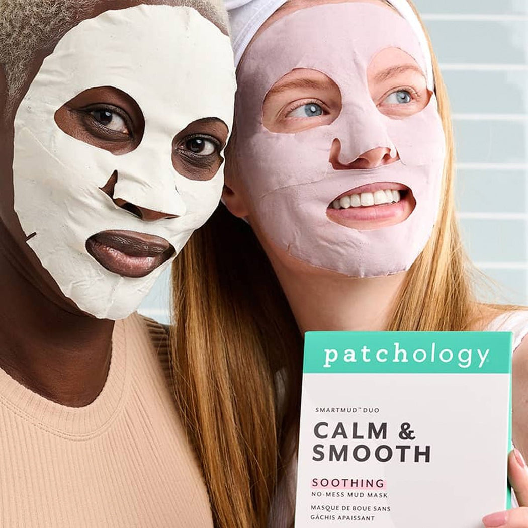 SmartMud No Mess Mud Masques: Calm & Smooth Sheet Mask Duo - Lockwood Shop - Patchology