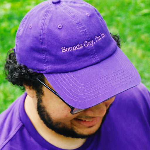 Sounds Gay Hat - Dark Purple Hat/ Lavender Thread - Lockwood Shop - J & Jin Trading Corp