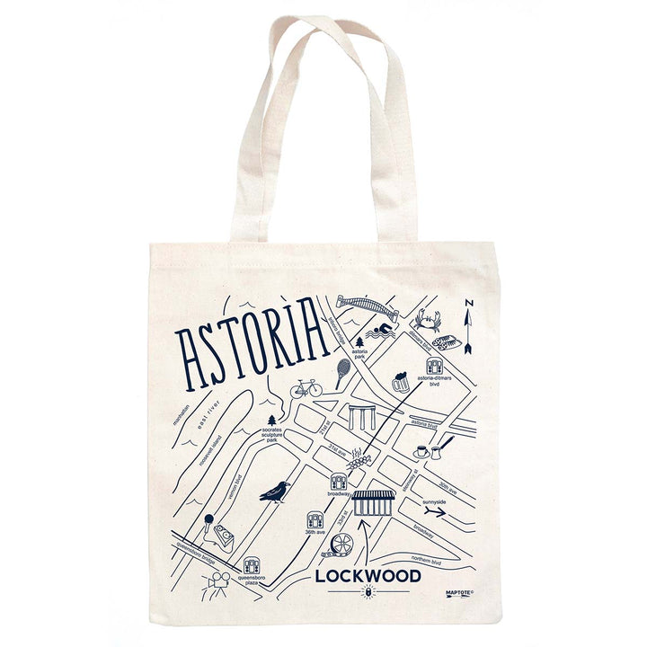 Astoria Map Grocery Tote
