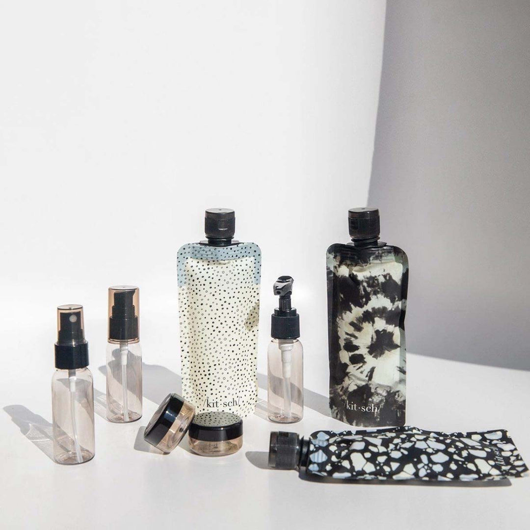 11pc Travel Bottle Set - Black - Lockwood Shop - Kitsch