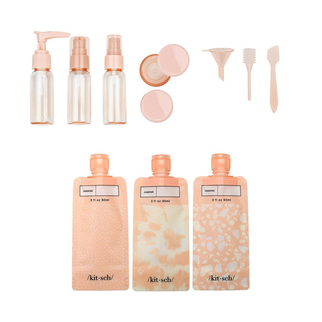 11pc Travel Bottle Set - Blush - Lockwood Shop - Kitsch
