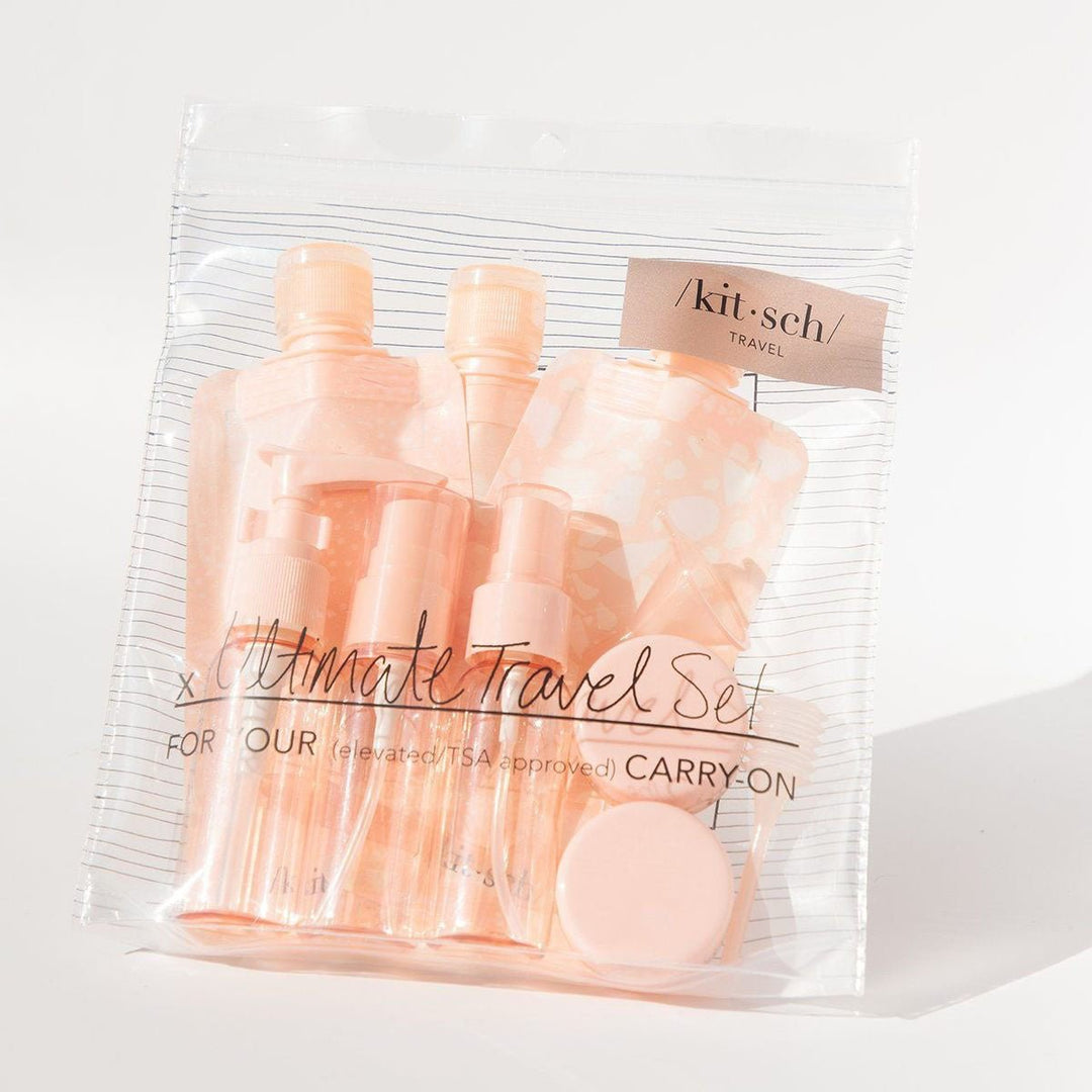 11pc Travel Bottle Set - Blush - Lockwood Shop - Kitsch