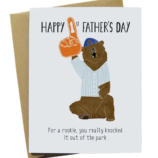1st Father's Day Rookie Greeting Card - Lockwood Shop - Paper Wolf