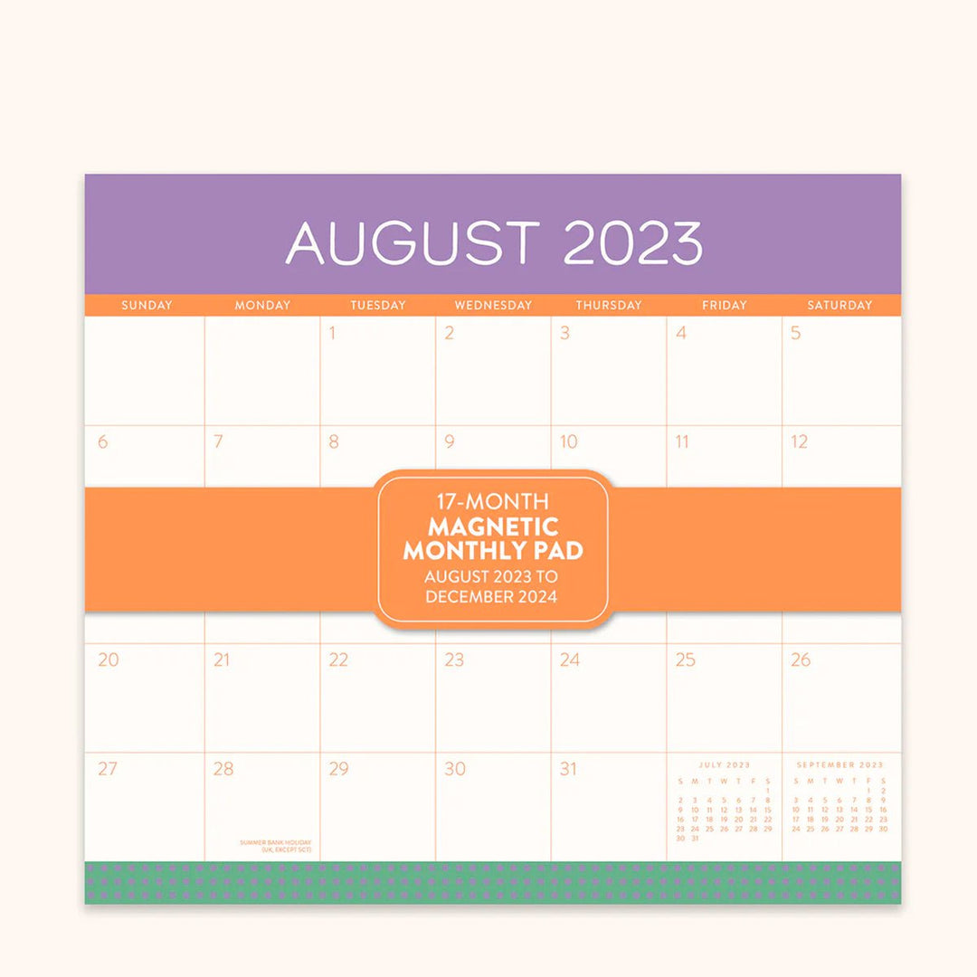 2023-2024 Color Block Magnetic Monthly Pad - Lockwood Shop - Studio Oh