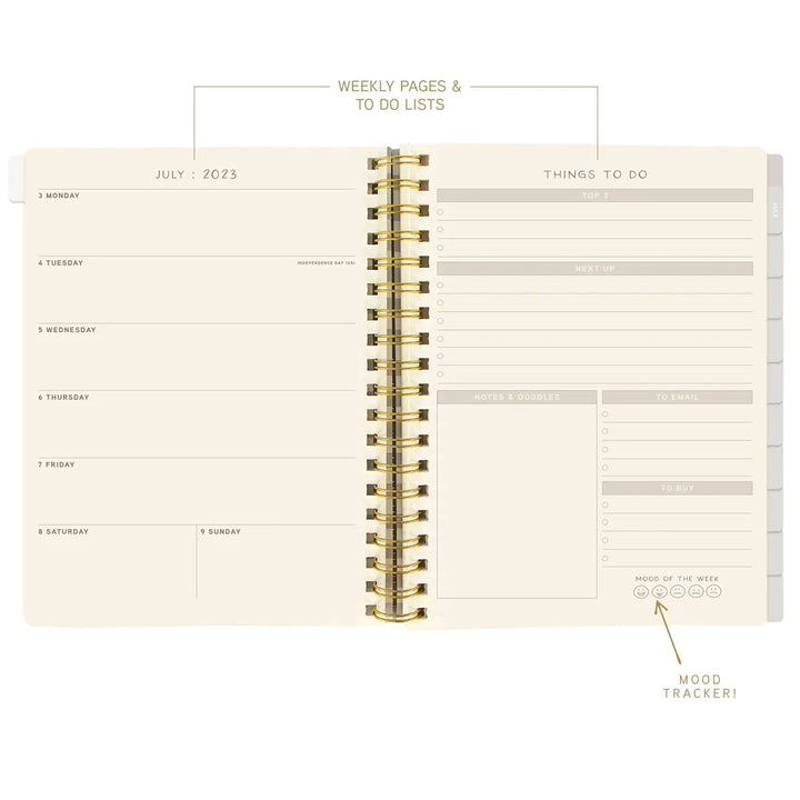 2023-2024 Dainty Floral Spiral Planner - Lockwood Shop - Graphique