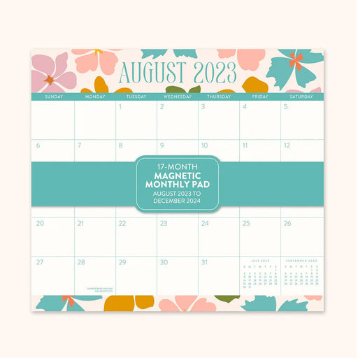 2023-2024 Modern Floral Magnetic Monthly Pad - Lockwood Shop - Studio Oh