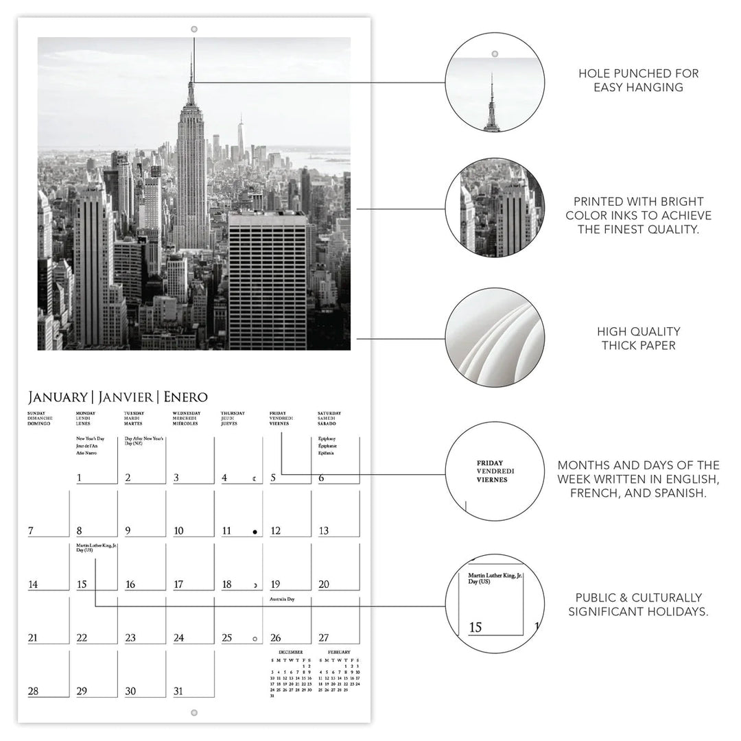 2024 New York Mini Calendar - Lockwood Shop - Graphique