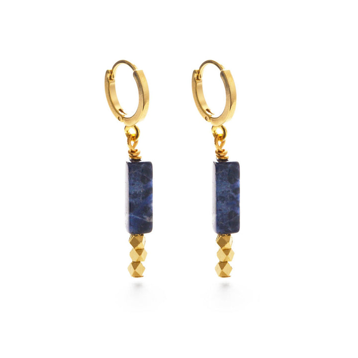 Gemstone Bar Drop Earrings