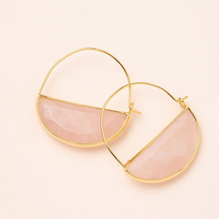 Stone Prism Hoop Earring