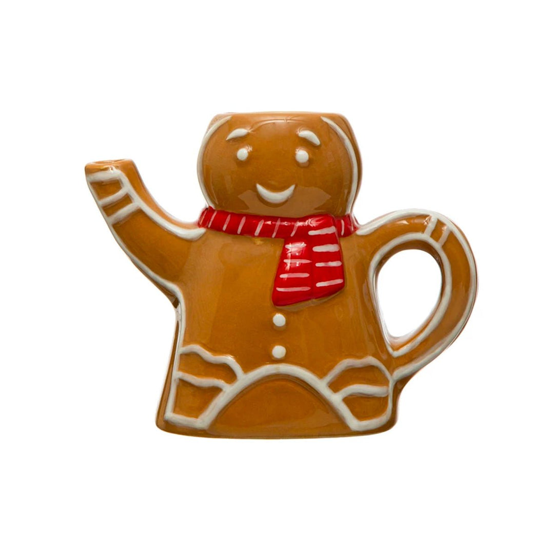 6 oz. Hand-Painted Ceramic Gingerbread Man Creamer - Lockwood Shop - Creative Co-Op