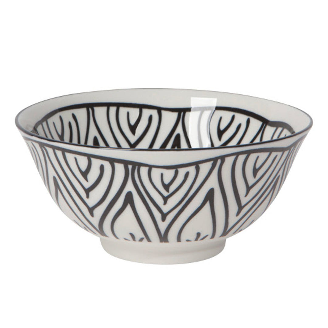 6" Stamped Bowl - Black Bloom - Lockwood Shop - Now Designs