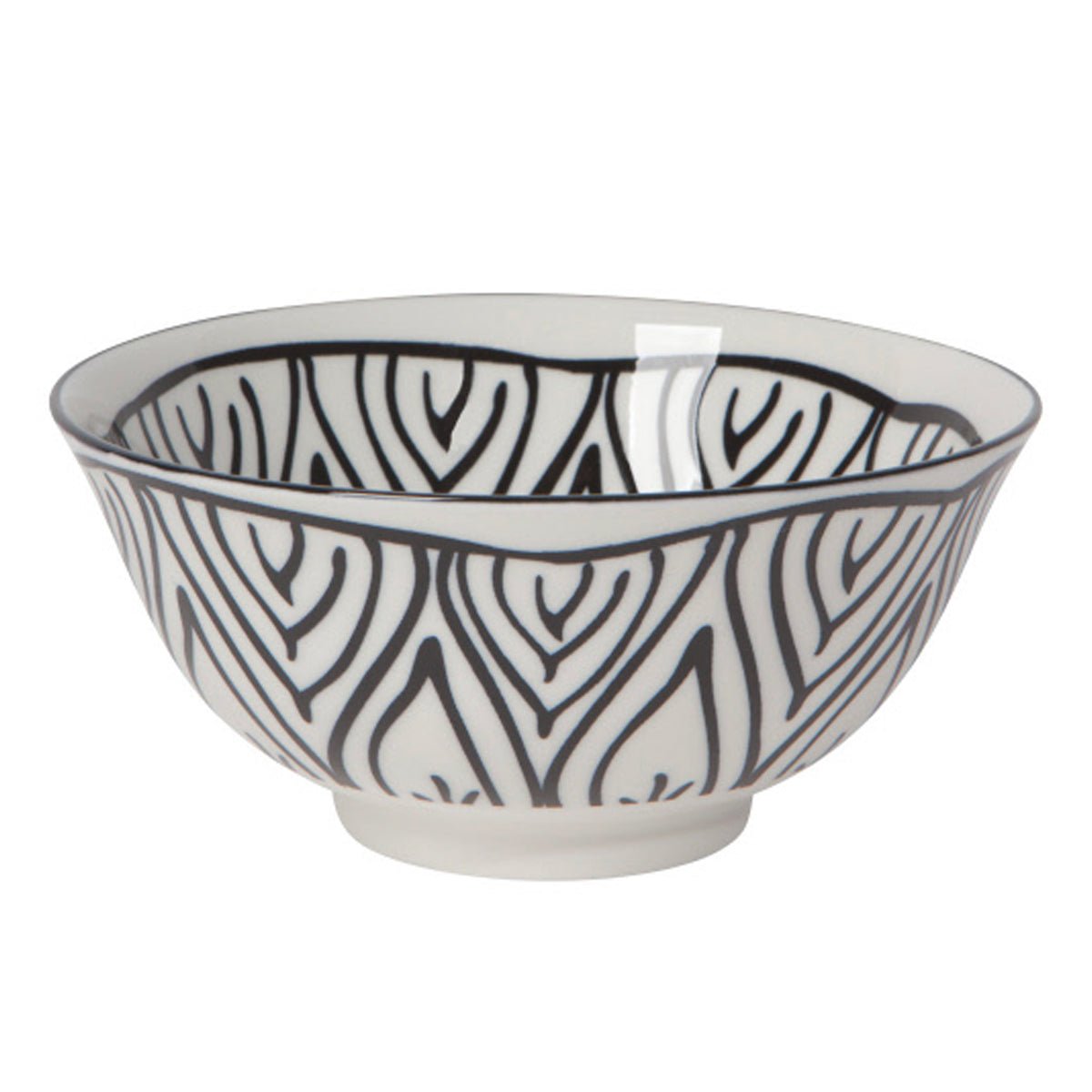 6" Stamped Bowl - Black Bloom - Lockwood Shop - Now Designs