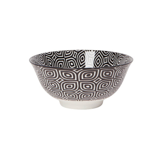6" Stamped Bowl - Black White Geo - Lockwood Shop - Now Designs
