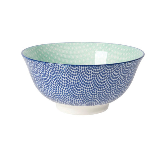 6" Stamped Bowl - Blue Waves - Lockwood Shop - Now Designs