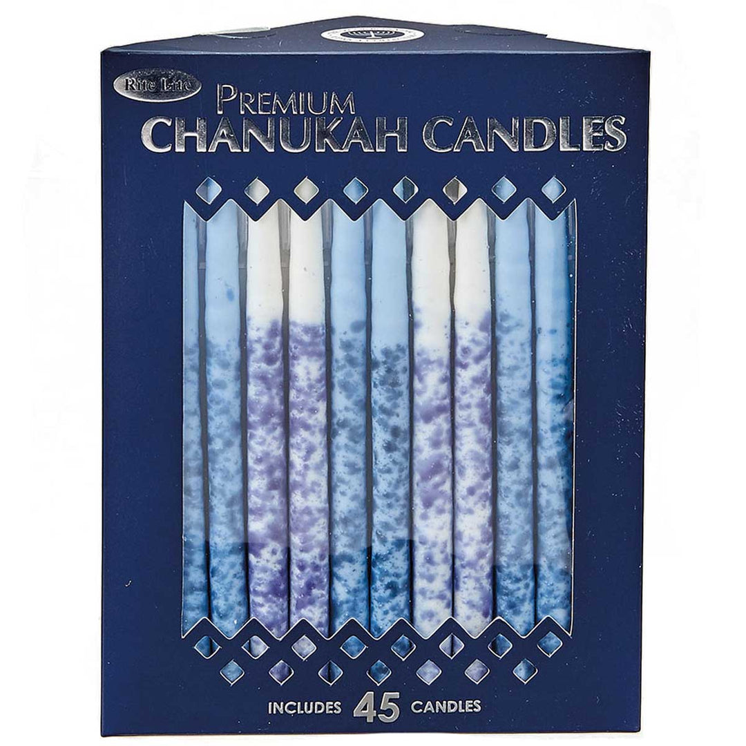 Chanukah Candles - Hand Dipped Blue/White