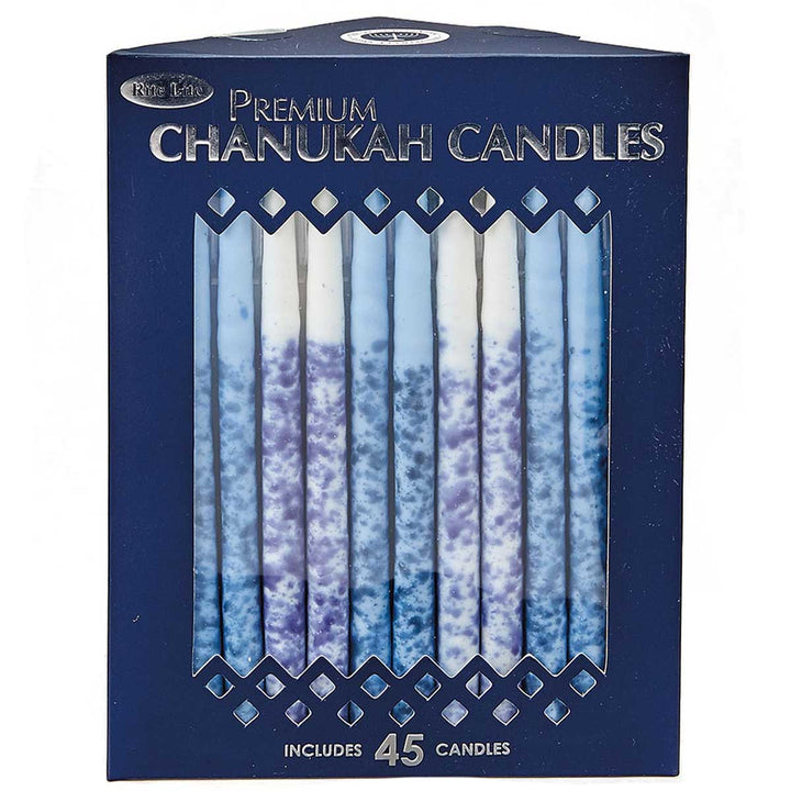 Chanukah Candles - Hand Dipped Blue/White