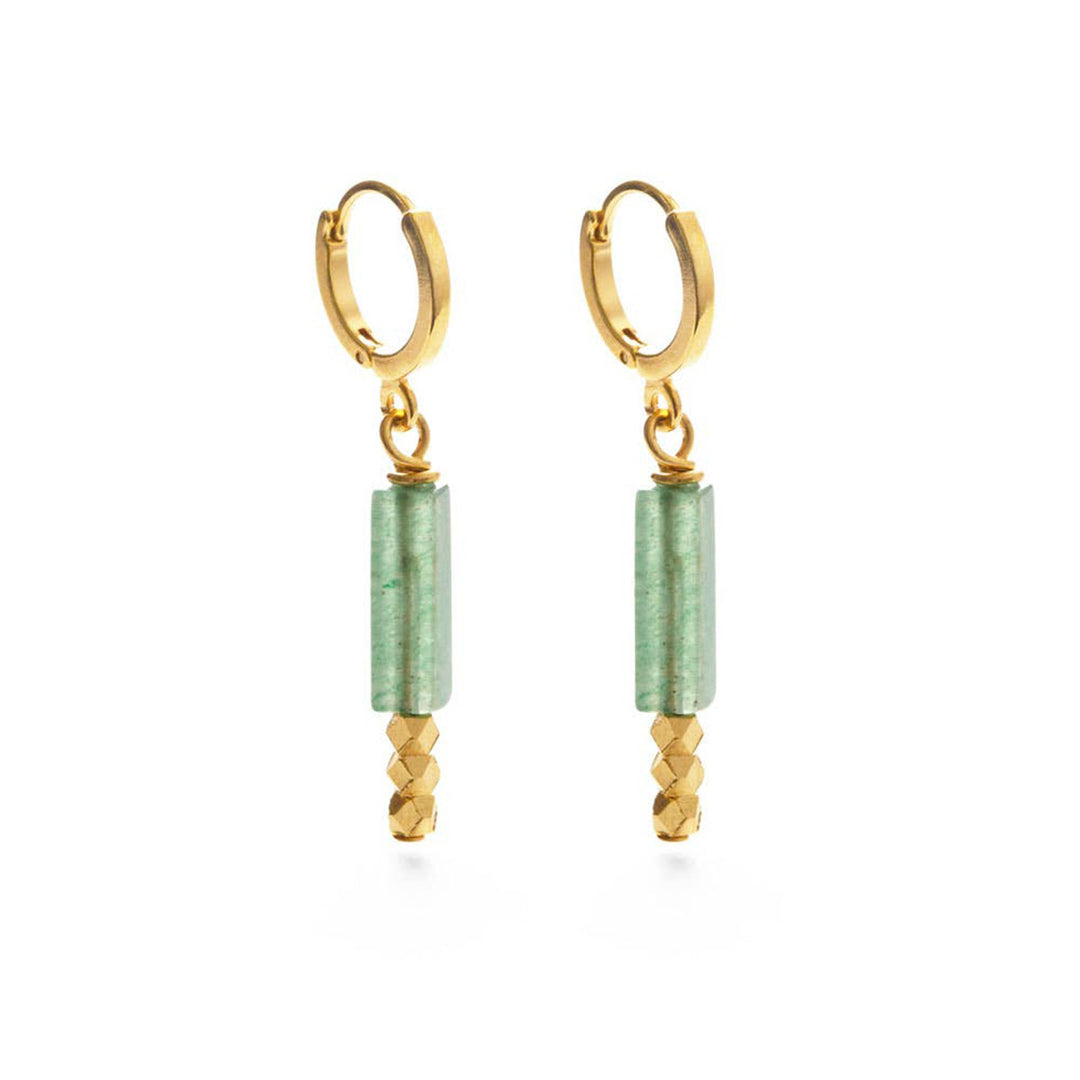 Gemstone Bar Drop Earrings