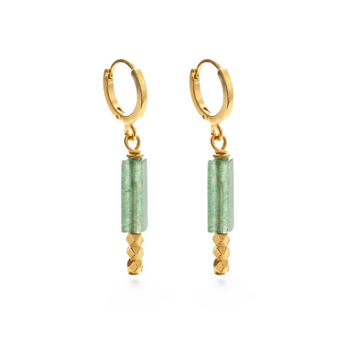 Gemstone Bar Drop Earrings