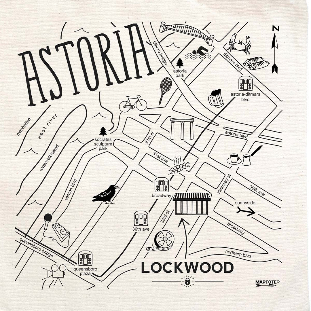 Astoria Map Grocery Tote