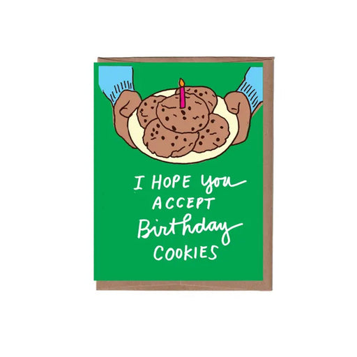 Accept Cookies Scratch 'n' Sniff Birthday Card - Lockwood Shop - La Familia Green