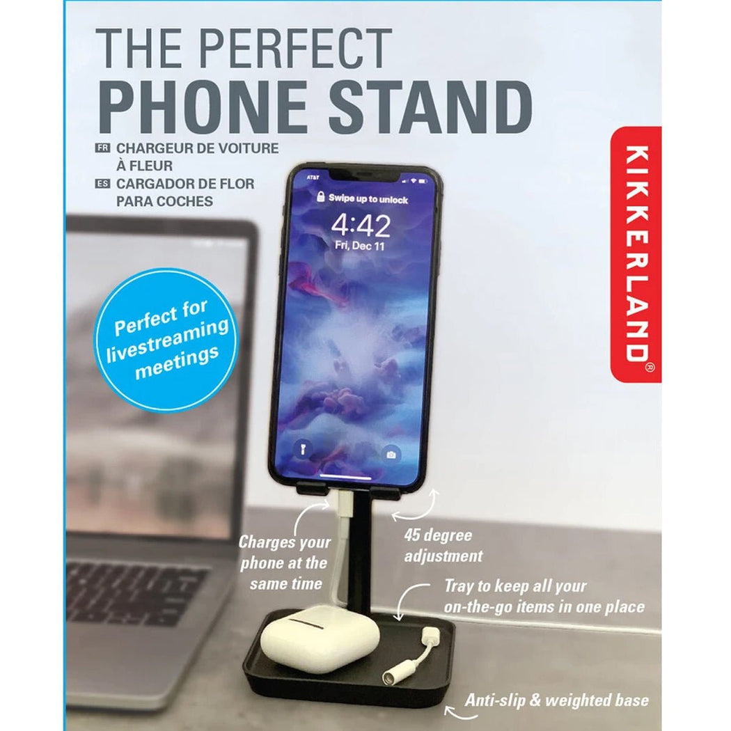 Adjustable Phone Stand - Black - Lockwood Shop - Kikkerland
