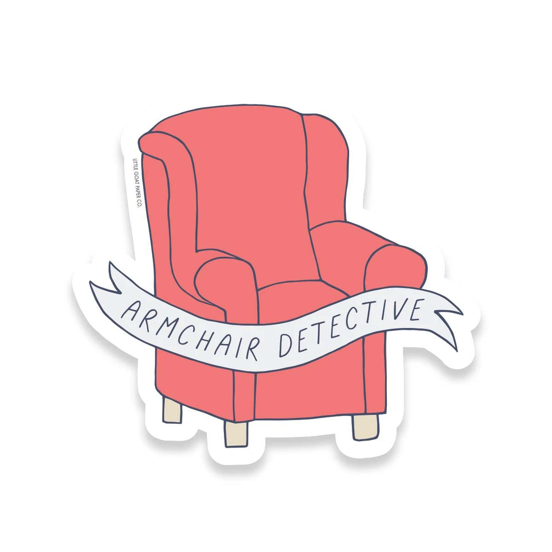 Armchair Detective Sticker - Lockwood Shop - Little Goat Paper Co