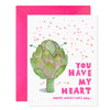 Artichoke Heart Valentine Greeting Card - Lockwood Shop - E Frances Paper